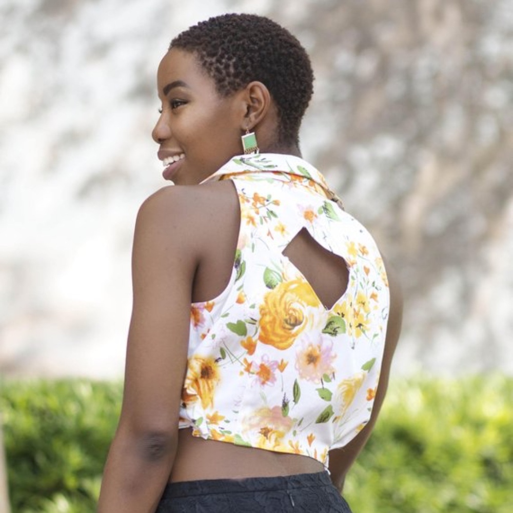Floral Cut Out Vest
